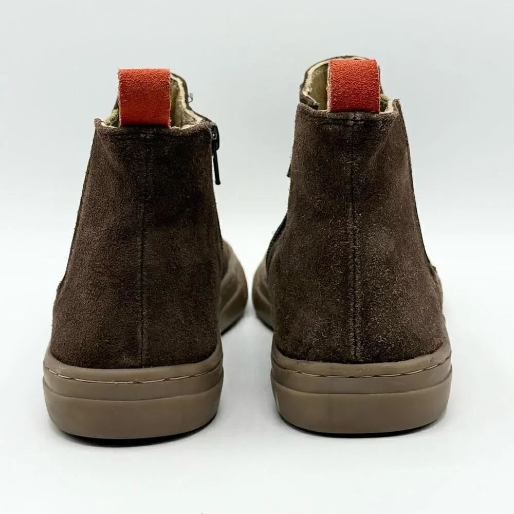 Mini Boden Brown Suede Side Zip Chelsea Boots - Kids EU 37 / US 7
